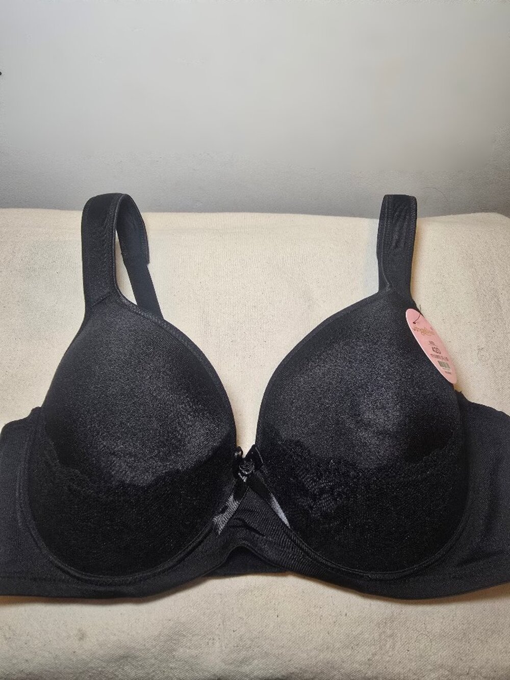 Angelina Black Underwired Bra Size 42D